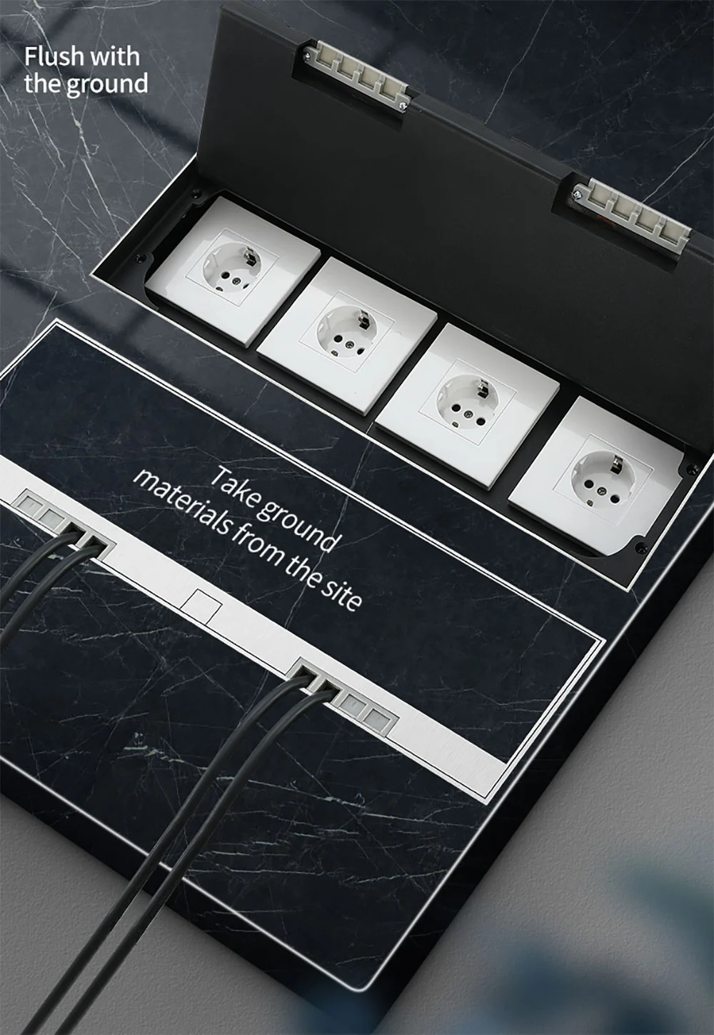 400 recessed floor socket Adjustable bottom box